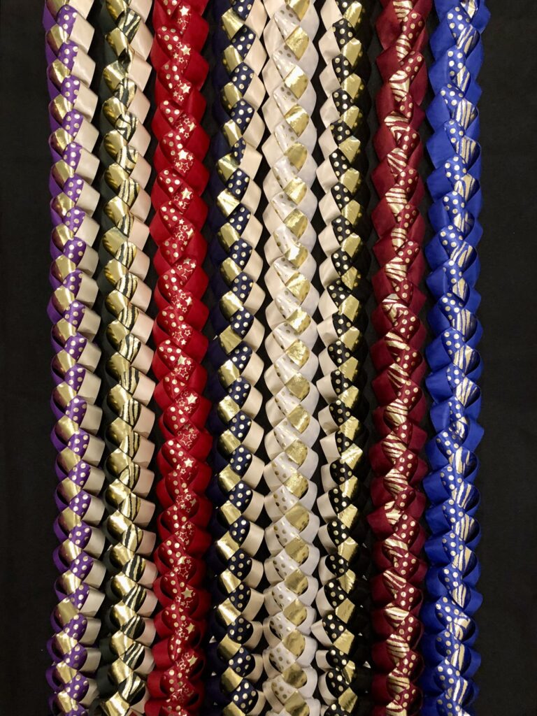 ROYAL BLUE & GOLD METALLIC MEGA MILITARY CHAINS ARE 32” LONG ...